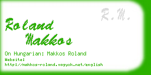 roland makkos business card